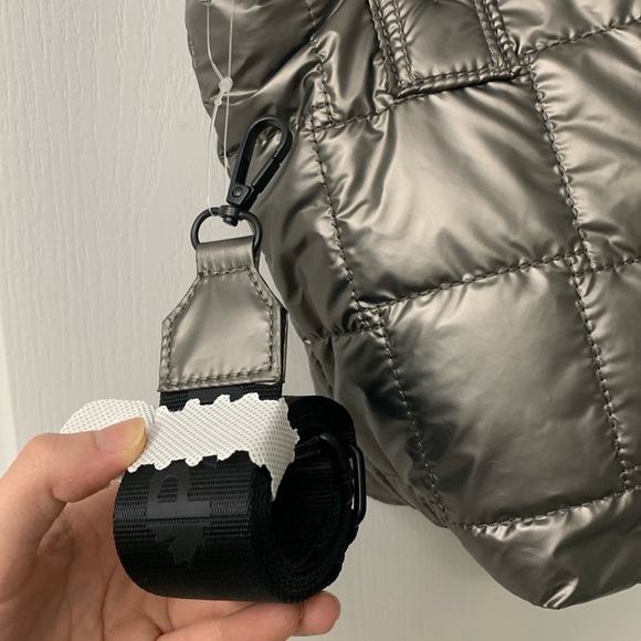 Silver / Space Grey Quilted Puffer Small Pajar Handbag / Crossbody Bag - Picture 8 of 15